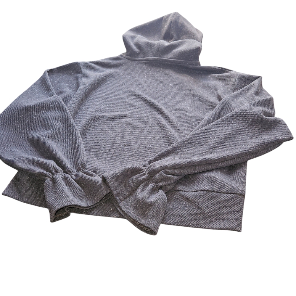 MUUS Long Sleeves/with Hood Gray/Glitter Women Pullover. Size S